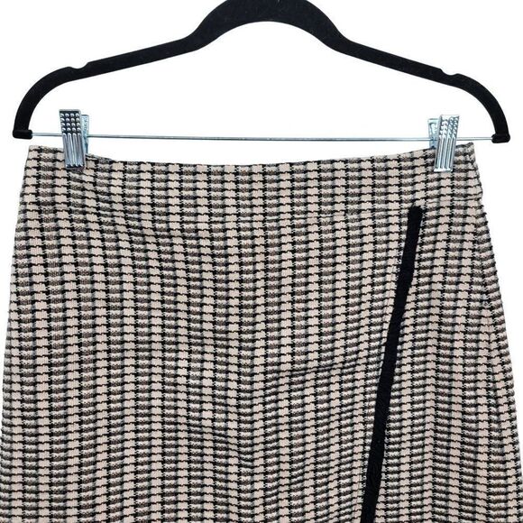 J. Crew Factory Skirt Mini Tweed Faux Wrap Plaid Pink 6 Barbie Core Academia - Picture 6 of 15